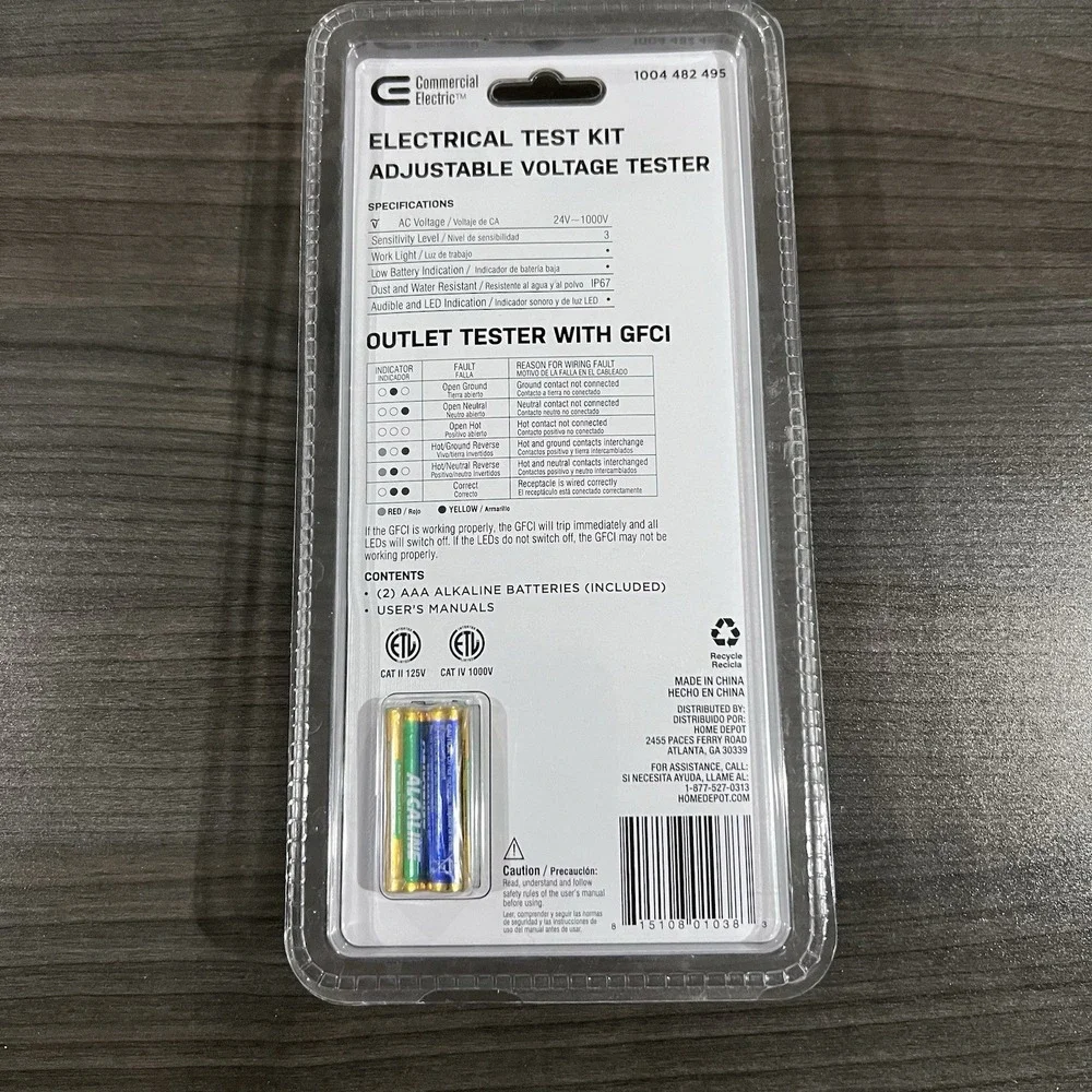 Commercial Electric‎ Electrical Tester Kit Green 1004 482 945